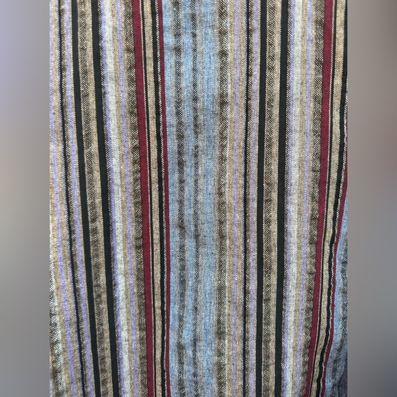 Blu Pepper Blue Red V-Neck Striped Front Tie Pullover Bell Short Sleeve Top - Picture 6 of 8